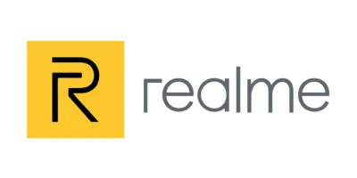 Logo featuring the letter 'R' alongside the word 'realme' in a modern font.